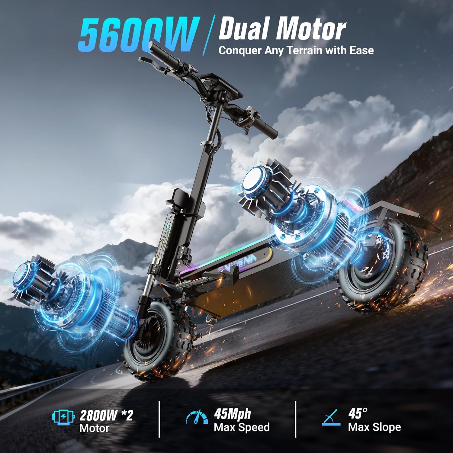 ONECNA GT7 Elektrikli Scooter  - 60V 5600W Dual Motor Electric Scooter incelemesi ve fiyatı